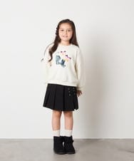 KJKAD04029 a.v.v KIDS(アー・ヴェ・ヴェ) [110-130]【裏起毛/リバーシブルスパンコール】アソートモチーフトレーナー ラベンダー