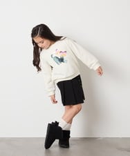 KJKAD04029 a.v.v KIDS(アー・ヴェ・ヴェ) [110-130]【裏起毛/リバーシブルスパンコール】アソートモチーフトレーナー ラベンダー