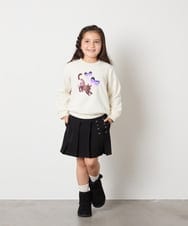 KJKAD04029 a.v.v KIDS(アー・ヴェ・ヴェ) [110-130]【裏起毛/リバーシブルスパンコール】アソートモチーフトレーナー ラベンダー