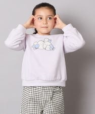 KJKAD04029 a.v.v KIDS(アー・ヴェ・ヴェ) [110-130]【裏起毛/リバーシブルスパンコール】アソートモチーフトレーナー ラベンダー