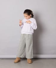 KJKAD04029 a.v.v KIDS(アー・ヴェ・ヴェ) [110-130]【裏起毛/リバーシブルスパンコール】アソートモチーフトレーナー ラベンダー