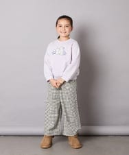 KJKAD04029 a.v.v KIDS(アー・ヴェ・ヴェ) [110-130]【裏起毛/リバーシブルスパンコール】アソートモチーフトレーナー ラベンダー