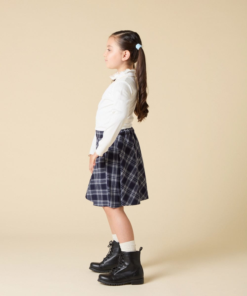 KJKAD48021 a.v.v KIDS(アー・ヴェ・ヴェ) [120-160]ハイネックリブカットソー ブラック