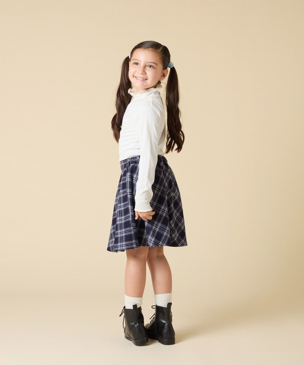 KJKAD48021 a.v.v KIDS(アー・ヴェ・ヴェ) [120-160]ハイネックリブカットソー ブラック