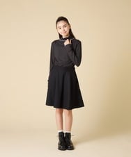 KJKAD48021 a.v.v KIDS(アー・ヴェ・ヴェ) [120-160]ハイネックリブカットソー ブラック