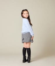 KJKAD51018 a.v.v KIDS(アー・ヴェ・ヴェ) [100-160]【WEB限定商品/サテンリボンがカワイイ】リボン付きロゴトレーナー ライトブルー