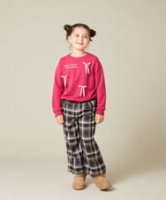 KJKAD51018 a.v.v KIDS(アー・ヴェ・ヴェ) [100-160]【WEB限定商品/サテンリボンがカワイイ】リボン付きロゴトレーナー ライトブルー