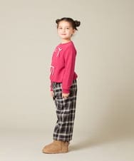 KJKAD51018 a.v.v KIDS(アー・ヴェ・ヴェ) [100-160]【WEB限定商品/サテンリボンがカワイイ】リボン付きロゴトレーナー ライトブルー