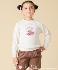 KJKAD80034 a.v.v KIDS(アー・ヴェ・ヴェ) [100-140]【a.v.v限定デザイン/アートが変わるスパンコール/しろくまとねこ/とかげとぺんぎん】すみっコぐらしスパンコールトレーナー ピンク