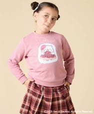 KJKAD80034 a.v.v KIDS(アー・ヴェ・ヴェ) [100-140]【a.v.v限定デザイン/アートが変わるスパンコール/しろくまとねこ/とかげとぺんぎん】すみっコぐらしスパンコールトレーナー ピンク