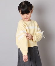 KJKBD02034 a.v.v KIDS(アー・ヴェ・ヴェ) [120-160]【おうちで洗える】レーステープカラートレーナー グレー