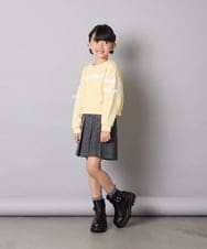 KJKBD02034 a.v.v KIDS(アー・ヴェ・ヴェ) [120-160]【おうちで洗える】レーステープカラートレーナー グレー