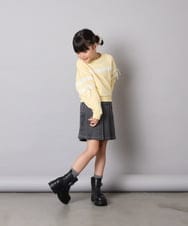 KJKBD02034 a.v.v KIDS(アー・ヴェ・ヴェ) [120-160]【おうちで洗える】レーステープカラートレーナー グレー