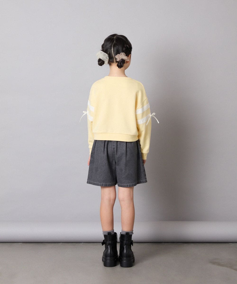 KJKBD02034 a.v.v KIDS(アー・ヴェ・ヴェ) [120-160]【おうちで洗える】レーステープカラートレーナー グレー