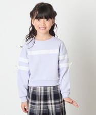 KJKBD02034 a.v.v KIDS(アー・ヴェ・ヴェ) [120-160]【おうちで洗える】レーステープカラートレーナー グレー