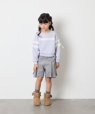 KJKBD02034 a.v.v KIDS(アー・ヴェ・ヴェ) [120-160]【おうちで洗える】レーステープカラートレーナー グレー