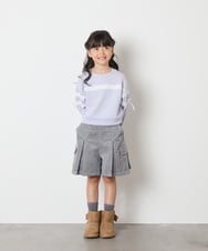 KJKBD02034 a.v.v KIDS(アー・ヴェ・ヴェ) [120-160]【おうちで洗える】レーステープカラートレーナー グレー