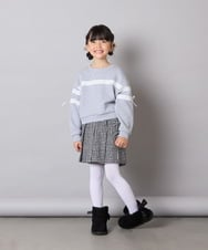 KJKBD02034 a.v.v KIDS(アー・ヴェ・ヴェ) [120-160]【おうちで洗える】レーステープカラートレーナー グレー