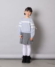 KJKBD02034 a.v.v KIDS(アー・ヴェ・ヴェ) [120-160]【おうちで洗える】レーステープカラートレーナー グレー