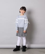 KJKBD02034 a.v.v KIDS(アー・ヴェ・ヴェ) [120-160]【おうちで洗える】レーステープカラートレーナー グレー