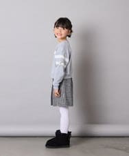 KJKBD02034 a.v.v KIDS(アー・ヴェ・ヴェ) [120-160]【おうちで洗える】レーステープカラートレーナー グレー