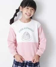 KJKCR10034 a.v.v KIDS(アー・ヴェ・ヴェ) [160]フードグラフィックトレーナー　　　　　 ピンク