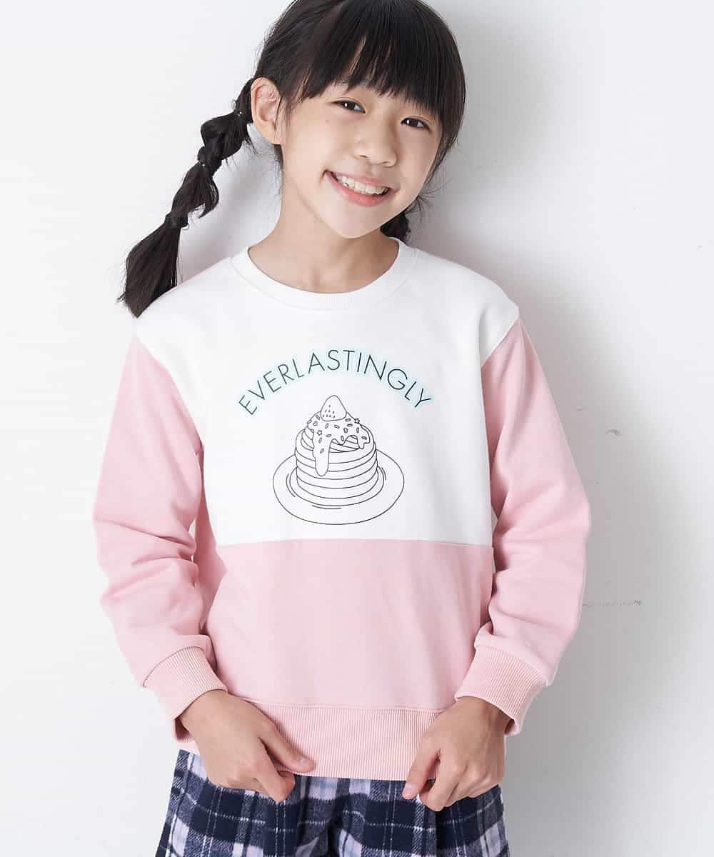 KJKCR10034 a.v.v KIDS(アー・ヴェ・ヴェ) [160]フードグラフィックトレーナー　　　　　 ピンク