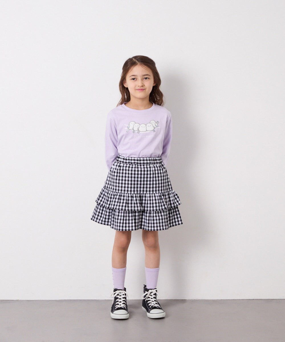 KJKED30021 a.v.v KIDS(アー・ヴェ・ヴェ) [110-150]モチーフアソートロンT ラベンダー