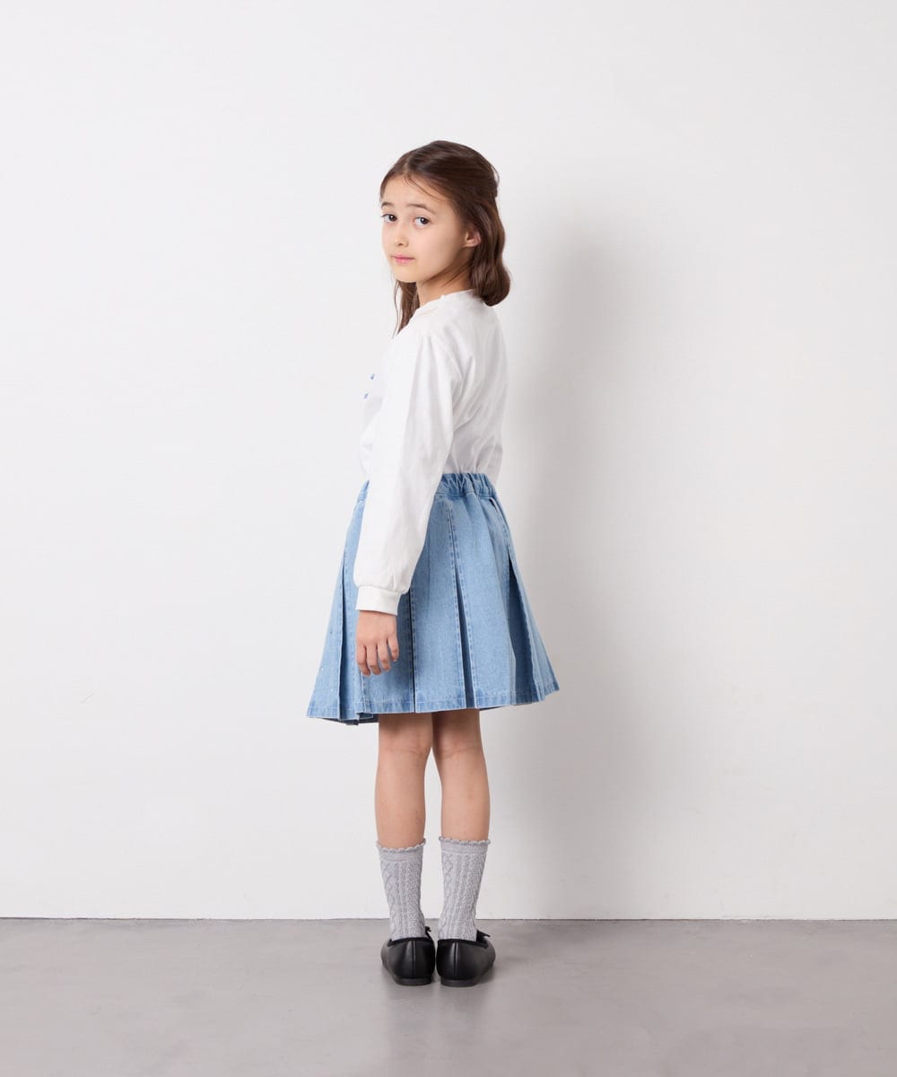 KJKED30021 a.v.v KIDS(アー・ヴェ・ヴェ) [110-150]モチーフアソートロンT ホワイト