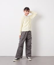 KJKED33044 a.v.v KIDS(アー・ヴェ・ヴェ) [140-160]レイヤード風テレコカットソー ライトイエロー