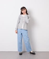 KJKED33044 a.v.v KIDS(アー・ヴェ・ヴェ) [140-160]レイヤード風テレコカットソー ライトグレー