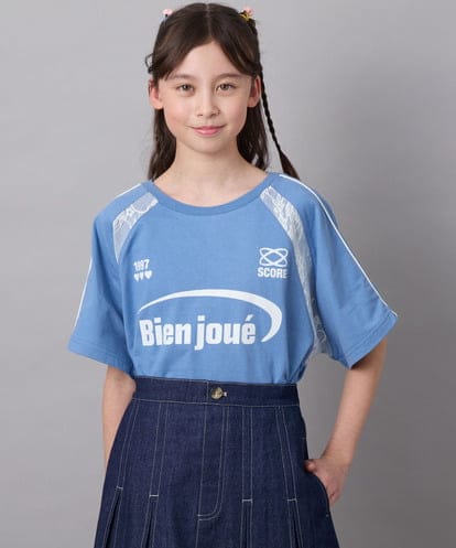 KJKFA41034  【毛玉になりにくい/安心の綿100％】[130]レースキリカエゲーミングＴシャツ