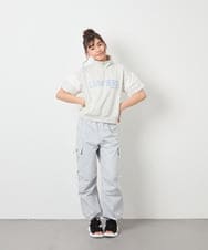 KJKFD46039 a.v.v KIDS(アー・ヴェ・ヴェ) [120-160]ハーフジップロゴスウェット ライトグレー