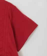 KJKFD56035 a.v.v KIDS(アー・ヴェ・ヴェ) [130-160]【毛玉になりにくい/綿100％】クロップドドロストTシャツ レッド
