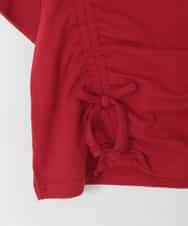 KJKFD56035 a.v.v KIDS(アー・ヴェ・ヴェ) [130-160]【毛玉になりにくい/綿100％】クロップドドロストTシャツ レッド