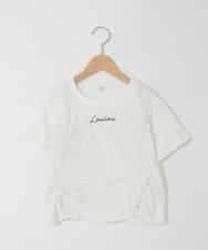 KJKFD56035 a.v.v KIDS(アー・ヴェ・ヴェ) [130-160]【毛玉になりにくい/綿100％】クロップドドロストTシャツ ホワイト