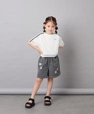 KJKFD57039 a.v.v KIDS(アー・ヴェ・ヴェ) [120-160]メッシュレイヤードTシャツ ホワイト