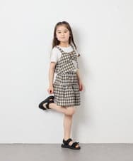 KJKFD59039 a.v.v KIDS(アー・ヴェ・ヴェ) [120-160][ママとお揃いコーデが叶う/セットアップ可能]リボンビスチェドッキングTシャツ ライトブルー