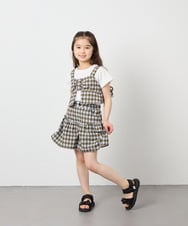 KJKFD59039 a.v.v KIDS(アー・ヴェ・ヴェ) [120-160][ママとお揃いコーデが叶う/セットアップ可能]リボンビスチェドッキングTシャツ ライトブルー