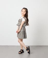 KJKFD59039 a.v.v KIDS(アー・ヴェ・ヴェ) [120-160][ママとお揃いコーデが叶う/セットアップ可能]リボンビスチェドッキングTシャツ ライトブルー