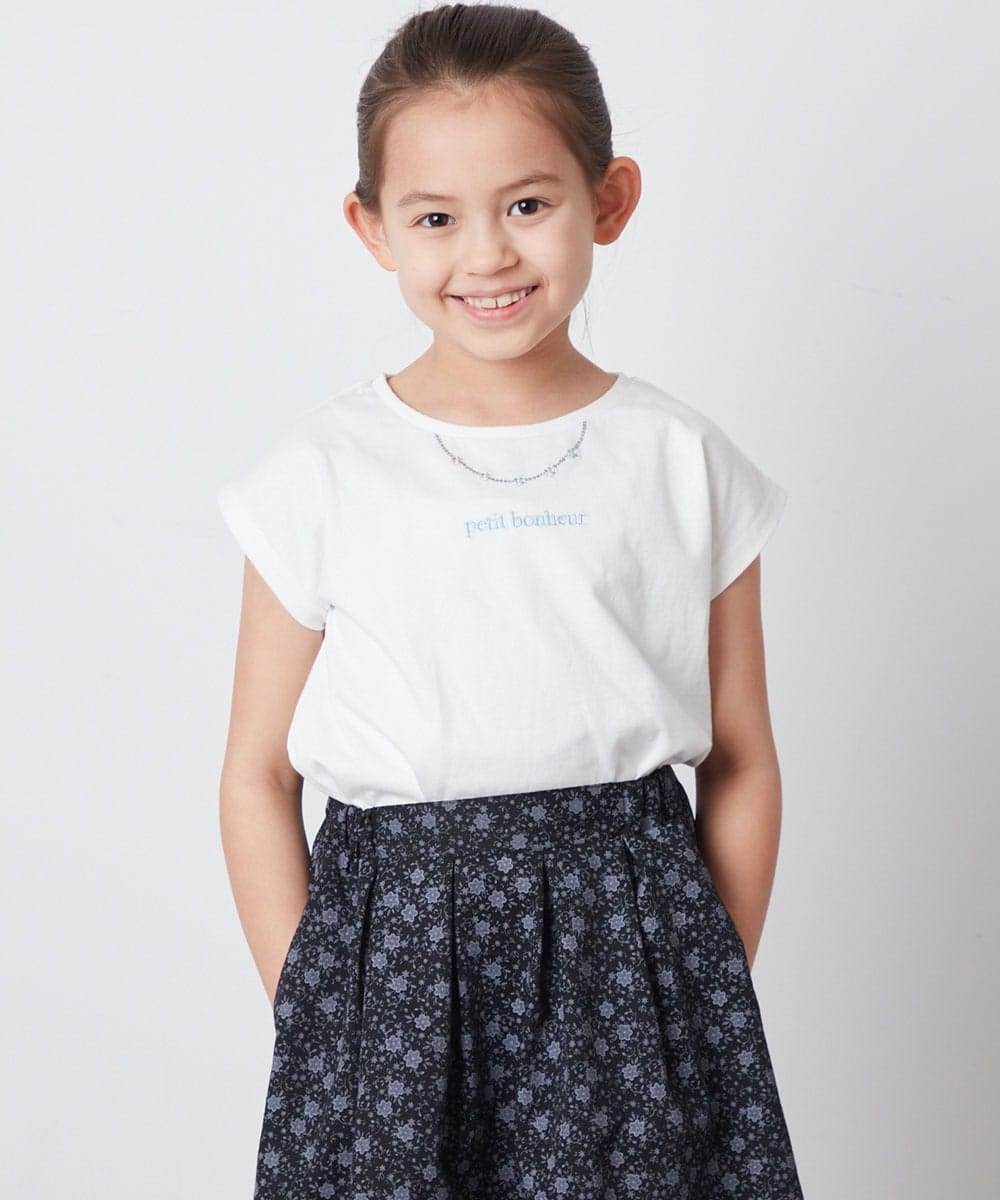 KJKFS53019 a.v.v KIDS(アー・ヴェ・ヴェ) [100-130]ネックレスモチーフＴシャツ ピンク