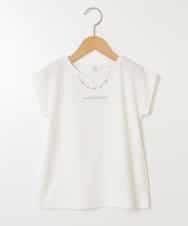KJKFS53019 a.v.v KIDS(アー・ヴェ・ヴェ) [100-130]ネックレスモチーフＴシャツ ホワイト