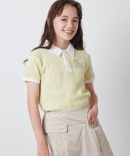 KJKFS84024 a.v.v KIDS(アー・ヴェ・ヴェ) [100-130]【マイルドライナーコラボ】ロゴポロTシャツ マイルドシトラスグリーン
