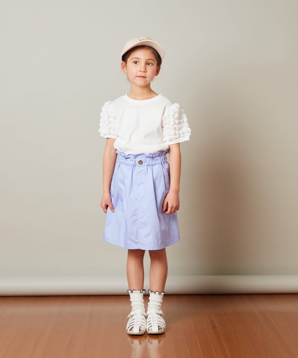KJKFT46029 a.v.v KIDS(アー・ヴェ・ヴェ) [140-150]ポコポコ袖トップス ラベンダー