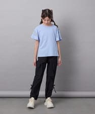 KJKGA23016 a.v.v KIDS(アー・ヴェ・ヴェ) 【累計1万枚販売/接触冷感/毛玉になりにくい/安心の綿100％】[100-130]シアーギンガムスリーブＴシャツ ピンク