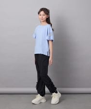 KJKGA23016 a.v.v KIDS(アー・ヴェ・ヴェ) 【累計1万枚販売/接触冷感/毛玉になりにくい/安心の綿100％】[100-130]シアーギンガムスリーブＴシャツ ピンク
