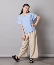 KJKGA23016 a.v.v KIDS(アー・ヴェ・ヴェ) 【累計1万枚販売/接触冷感/毛玉になりにくい/安心の綿100％】[100-130]シアーギンガムスリーブＴシャツ ピンク