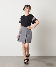 KJKGA23016 a.v.v KIDS(アー・ヴェ・ヴェ) 【累計1万枚販売/接触冷感/毛玉になりにくい/安心の綿100％】[100-130]シアーギンガムスリーブＴシャツ ピンク