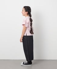 KJKGA23016 a.v.v KIDS(アー・ヴェ・ヴェ) 【累計1万枚販売/接触冷感/毛玉になりにくい/安心の綿100％】[100-130]シアーギンガムスリーブＴシャツ ピンク