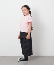 KJKGA23016 a.v.v KIDS(アー・ヴェ・ヴェ) 【累計1万枚販売/接触冷感/毛玉になりにくい/安心の綿100％】[100-130]シアーギンガムスリーブＴシャツ ピンク